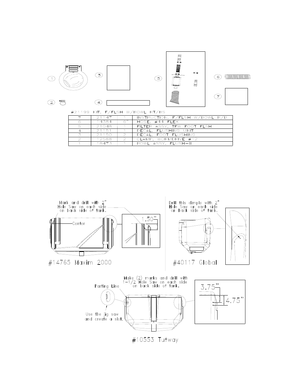 Satellite Flush Western Bowl Roto Base User Manual | 2 pages