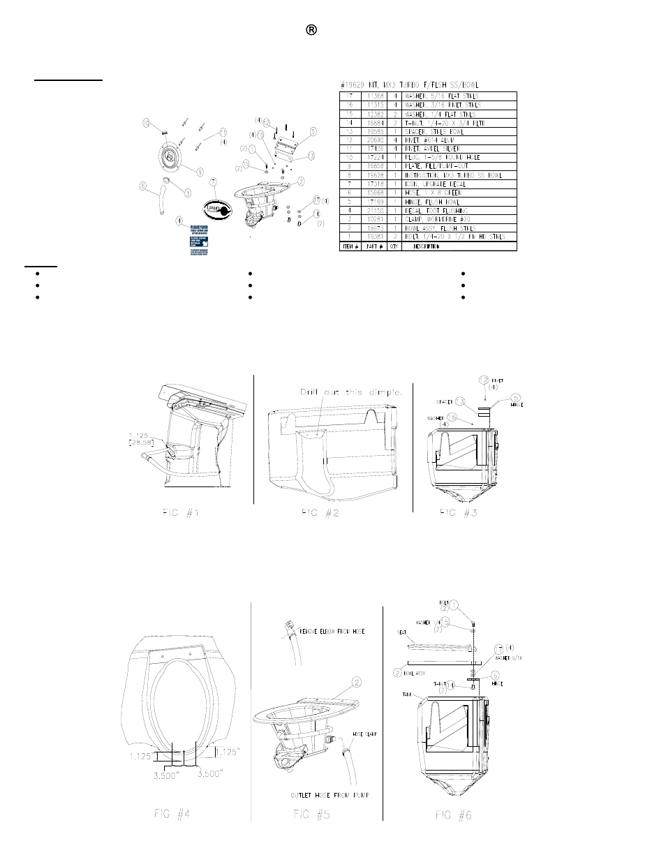 Satellite MX3 Turbo SS Bowl User Manual | 2 pages