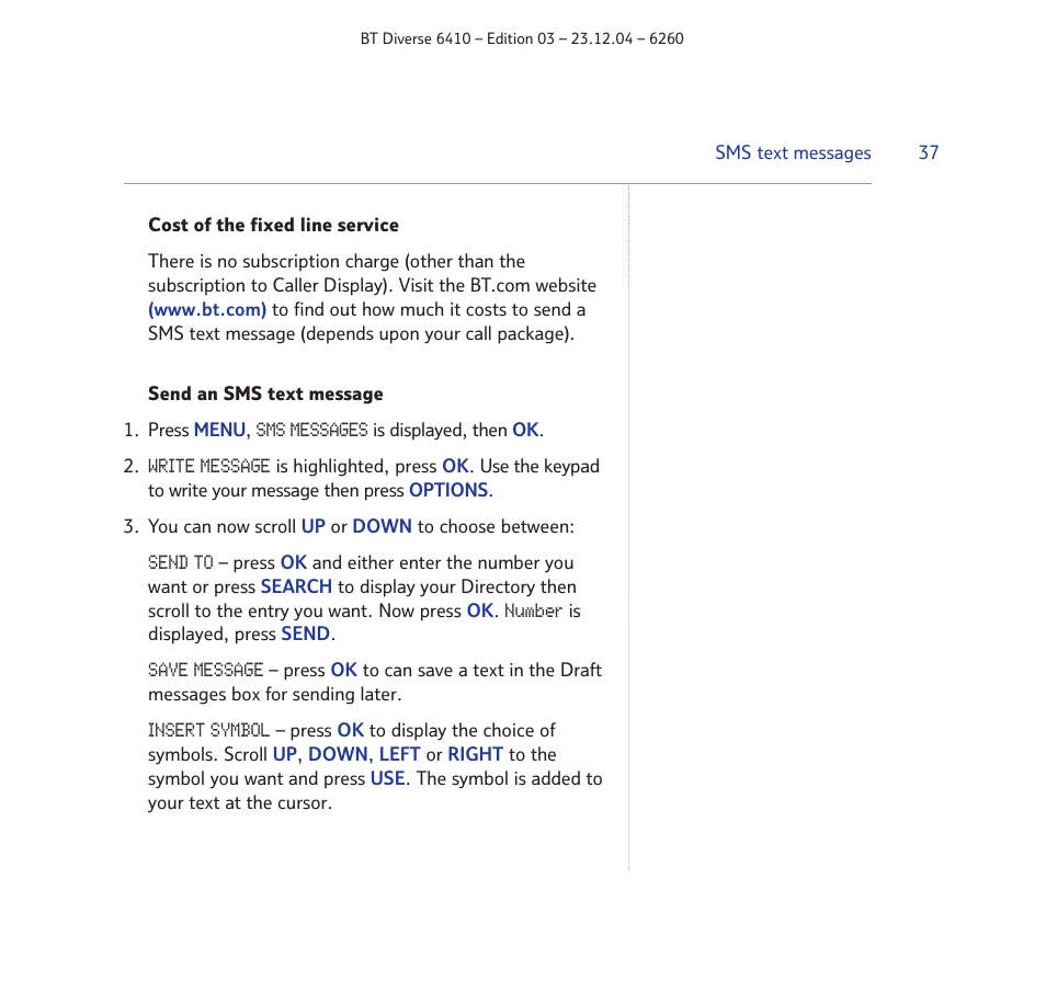 BT DIVERSE 6410 User Manual | Page 37 / 82