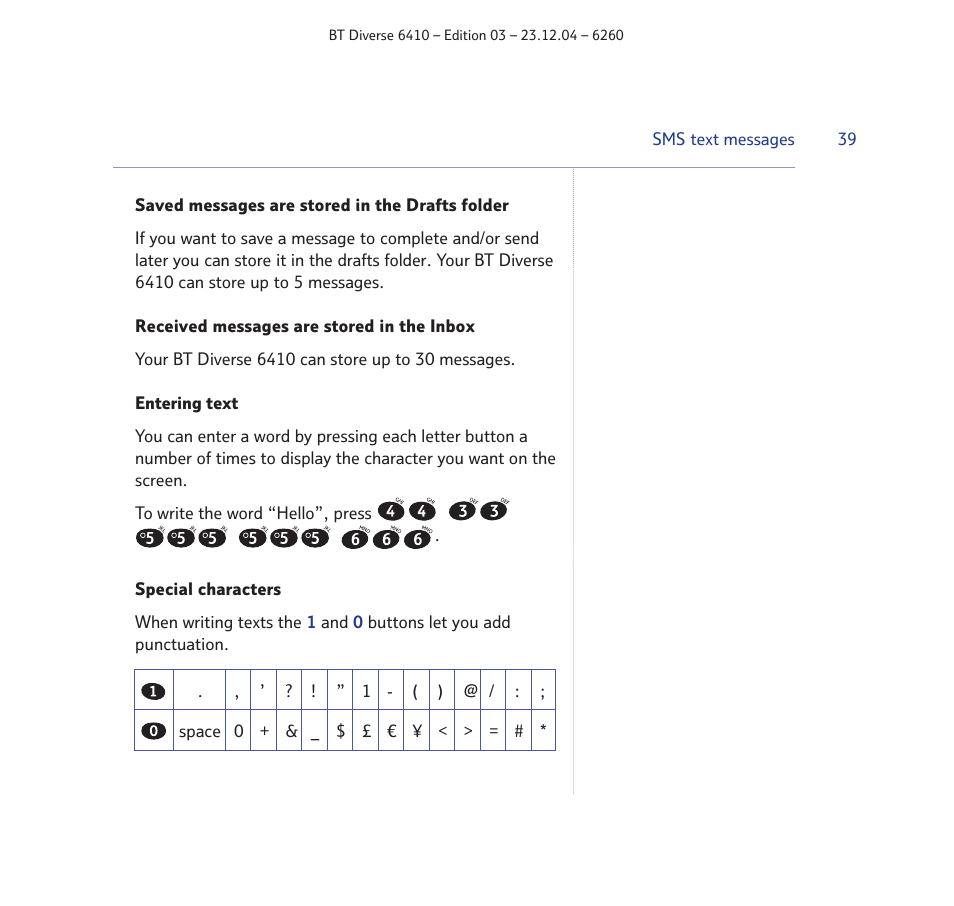 BT DIVERSE 6410 User Manual | Page 39 / 82