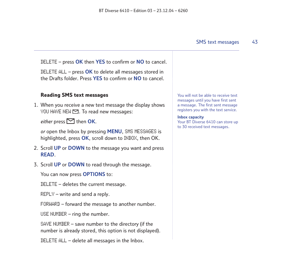 BT DIVERSE 6410 User Manual | Page 43 / 82