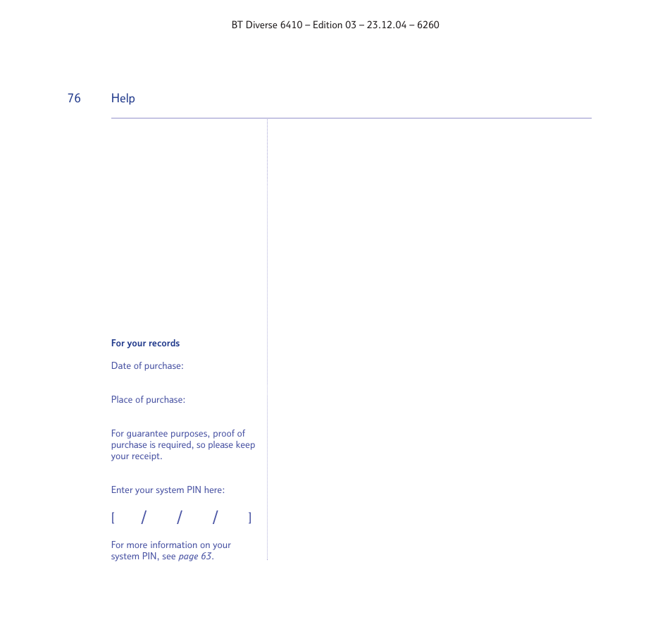 BT DIVERSE 6410 User Manual | Page 76 / 82