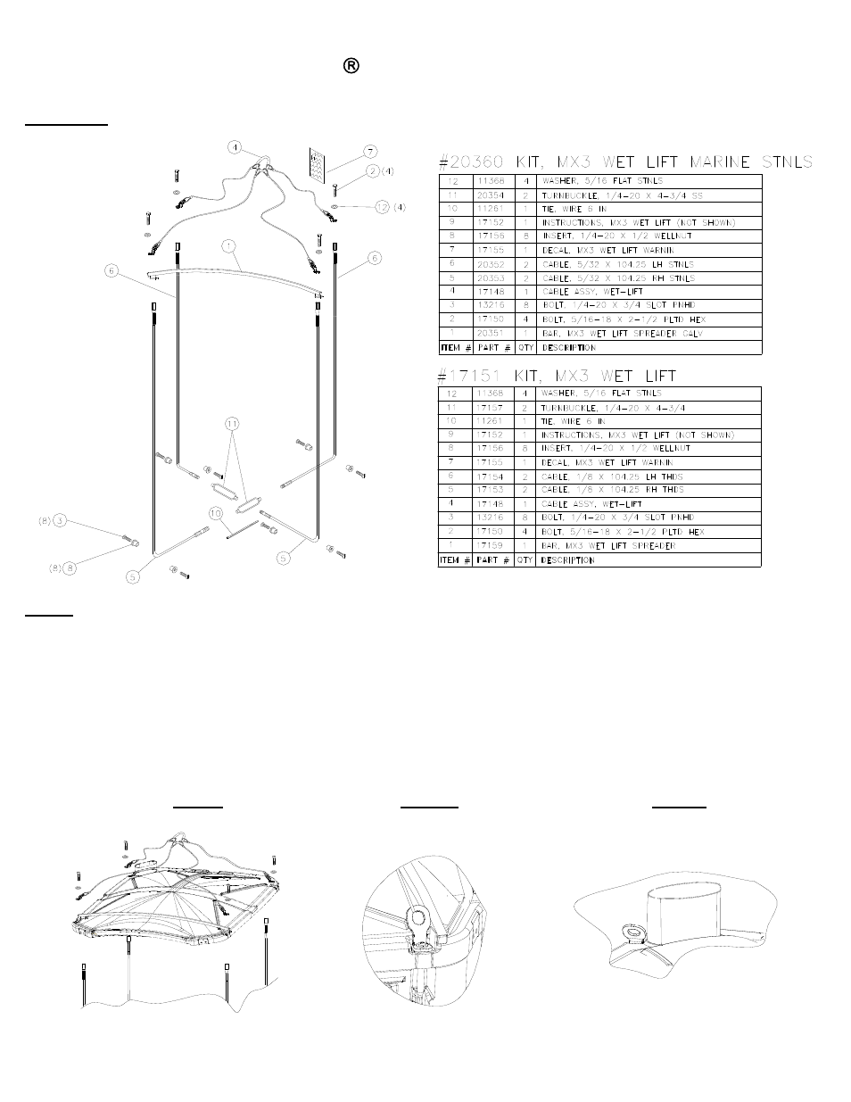 Satellite MX3 Wet Lift User Manual | 3 pages