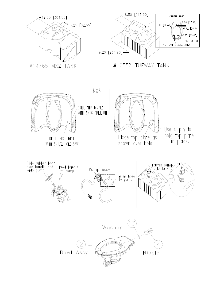 Satellite Hand Flush FF Bowl User Manual | Page 2 / 3