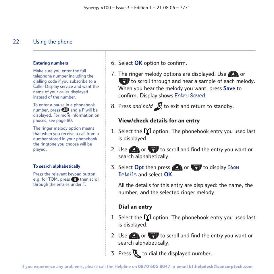 BT 4100 User Manual | Page 22 / 84