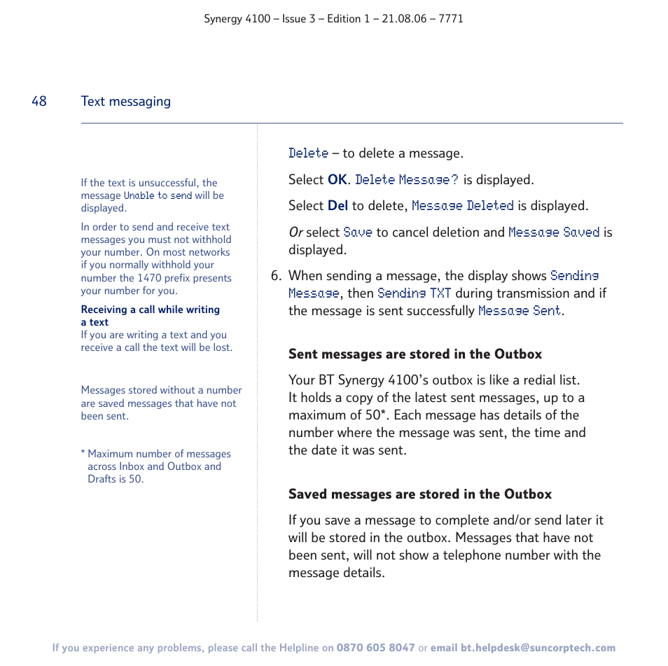 BT 4100 User Manual | Page 48 / 84