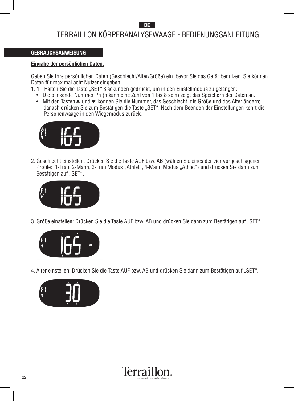 Terraillon Pop Coach User Manual | Page 22 / 60