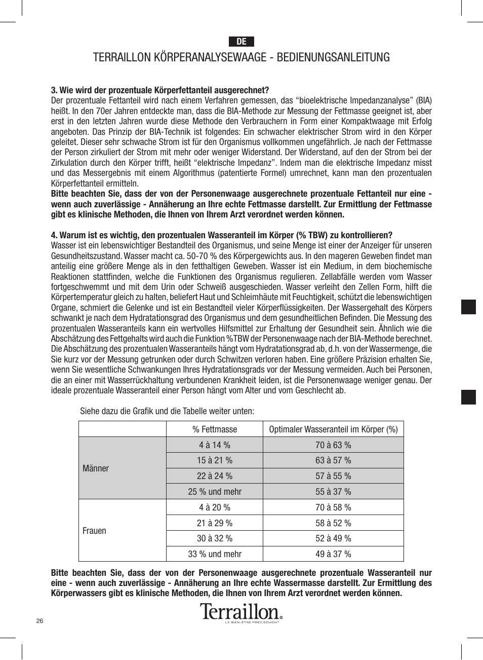 Terraillon Pop Coach User Manual | Page 26 / 60