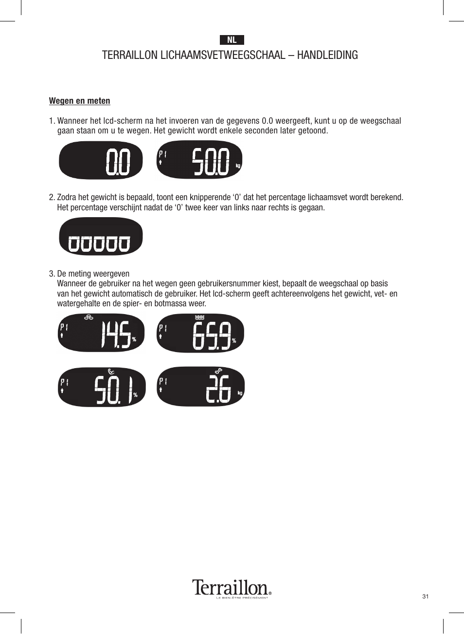 Terraillon lichaamsvetweegschaal – handleiding | Terraillon Pop Coach User Manual | Page 31 / 60