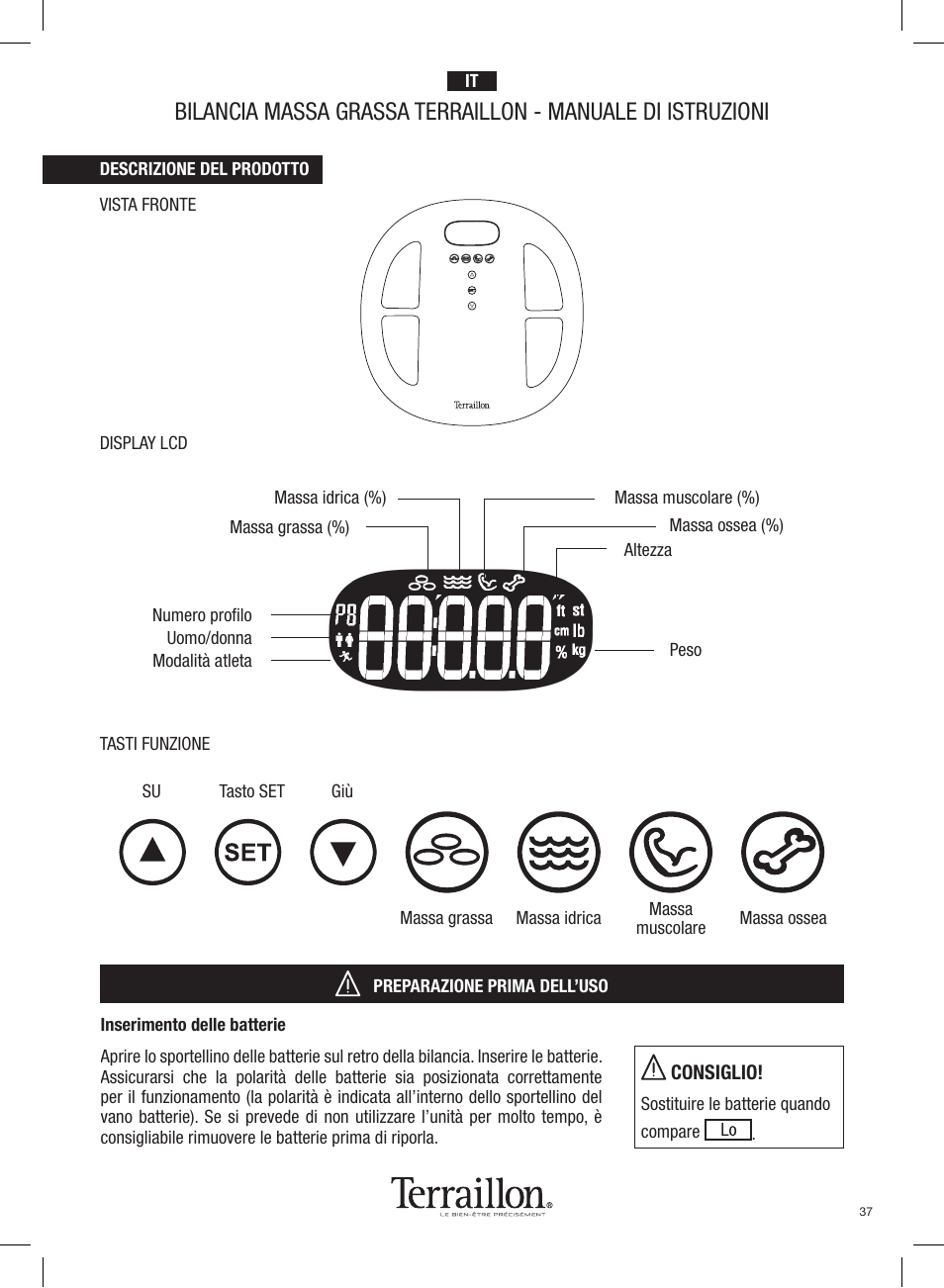 Terraillon Pop Coach User Manual | Page 37 / 60