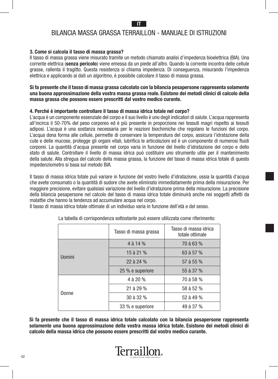 Terraillon Pop Coach User Manual | Page 42 / 60