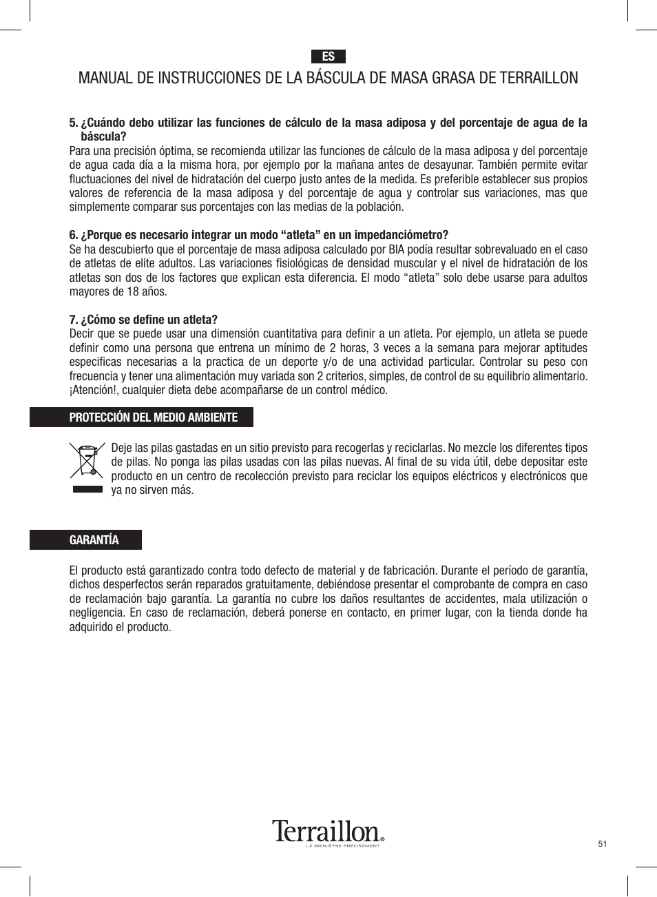 Terraillon Pop Coach User Manual | Page 51 / 60