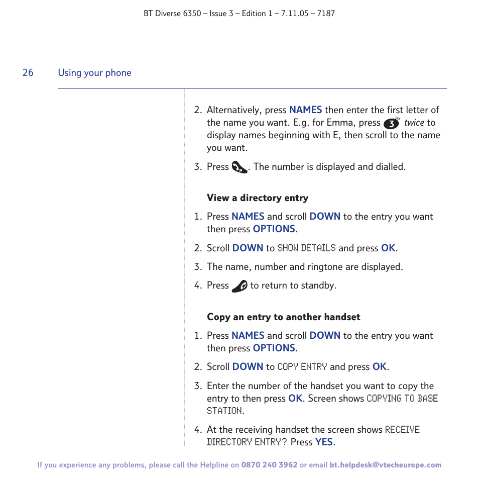 BT Diverse 6350 User Manual | Page 26 / 96