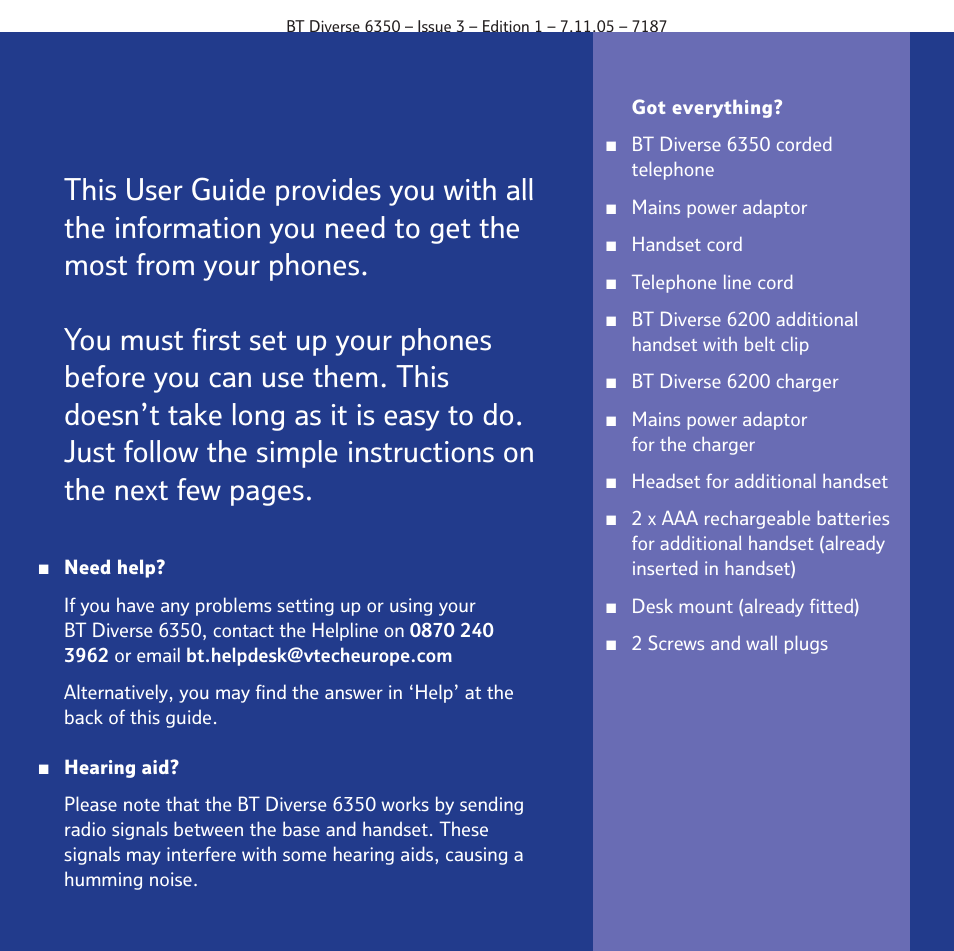 BT Diverse 6350 User Manual | Page 3 / 96