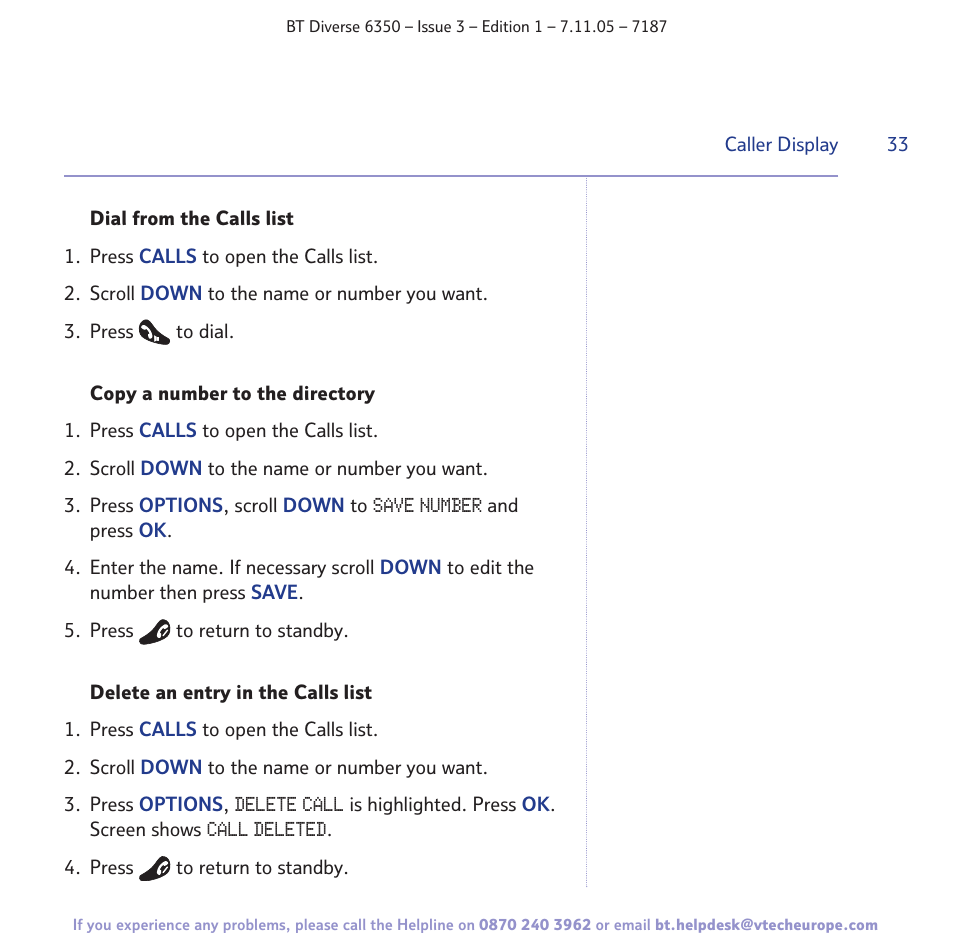 BT Diverse 6350 User Manual | Page 33 / 96