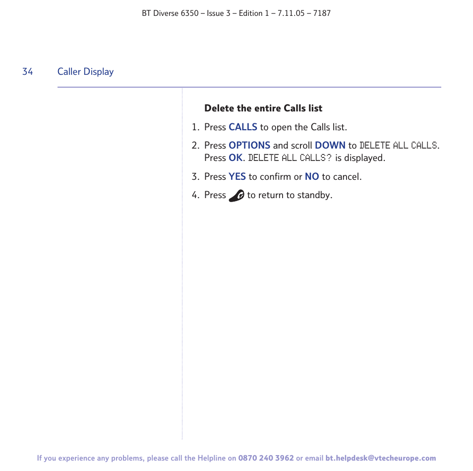 BT Diverse 6350 User Manual | Page 34 / 96