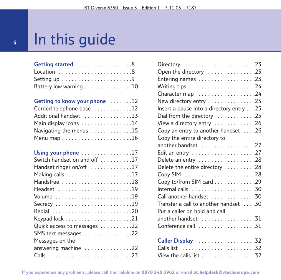 BT Diverse 6350 User Manual | Page 4 / 96