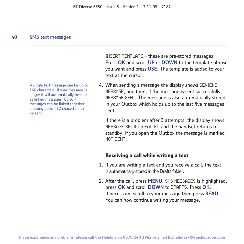 BT Diverse 6350 User Manual | Page 40 / 96