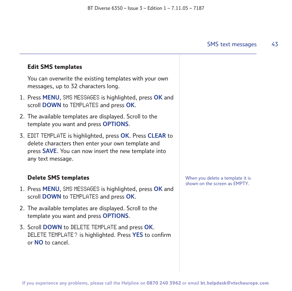 BT Diverse 6350 User Manual | Page 43 / 96