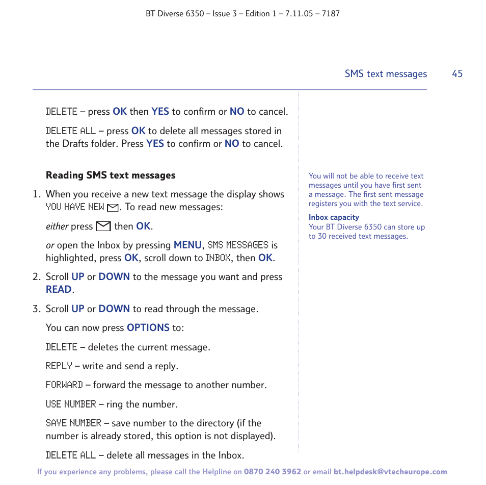 BT Diverse 6350 User Manual | Page 45 / 96