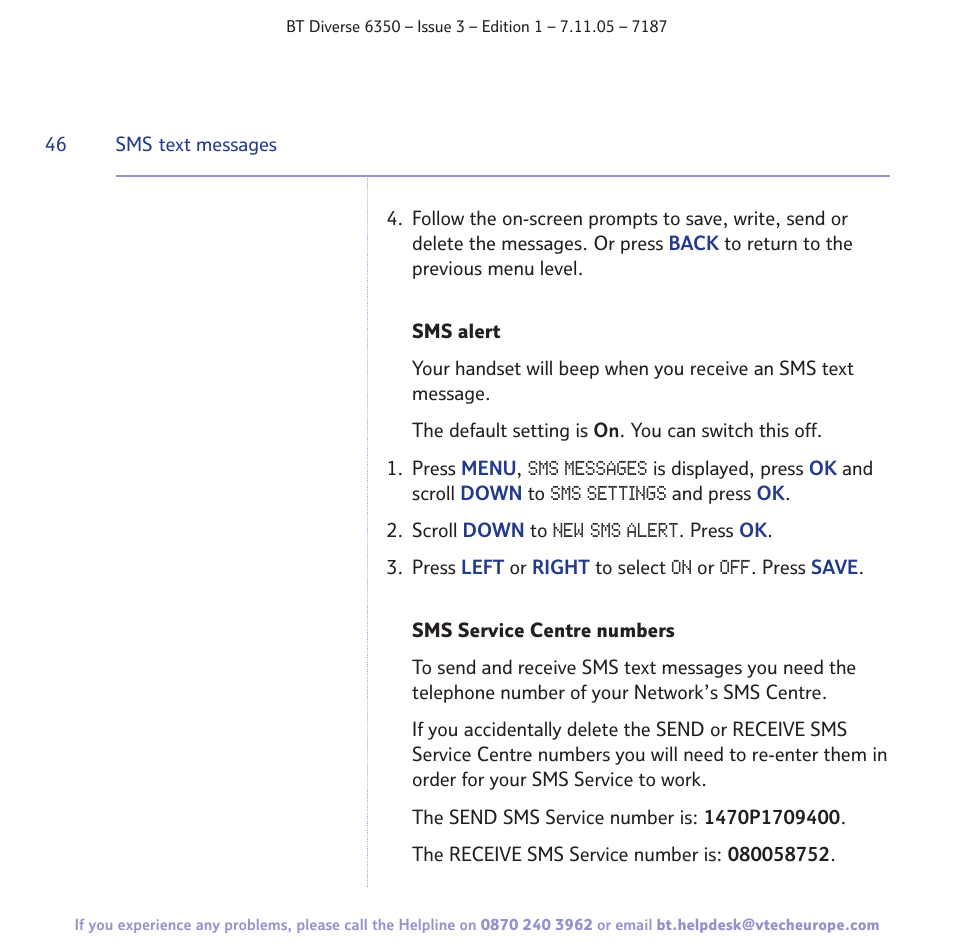 BT Diverse 6350 User Manual | Page 46 / 96