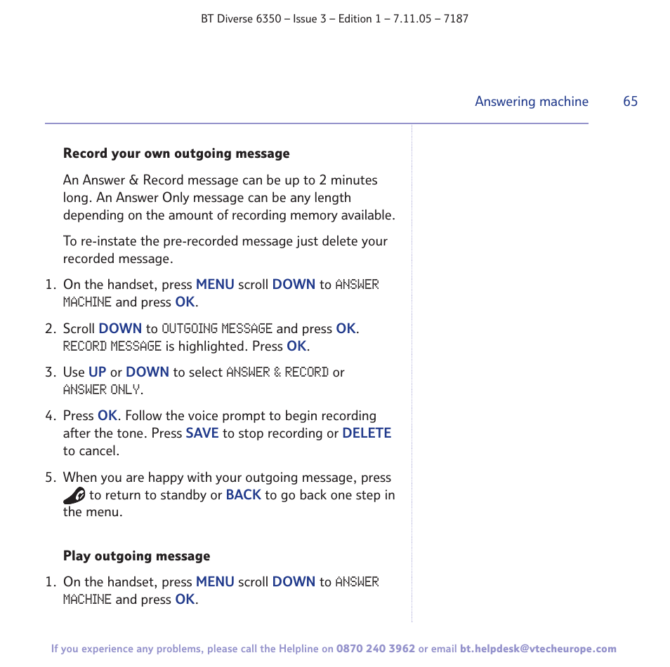 BT Diverse 6350 User Manual | Page 65 / 96