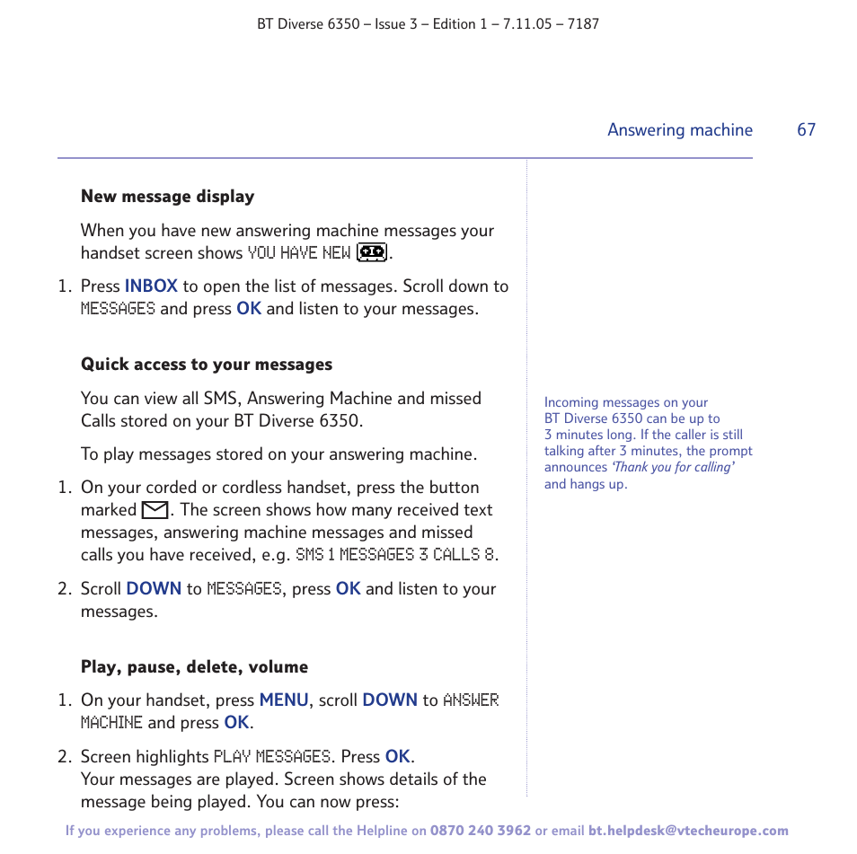 BT Diverse 6350 User Manual | Page 67 / 96