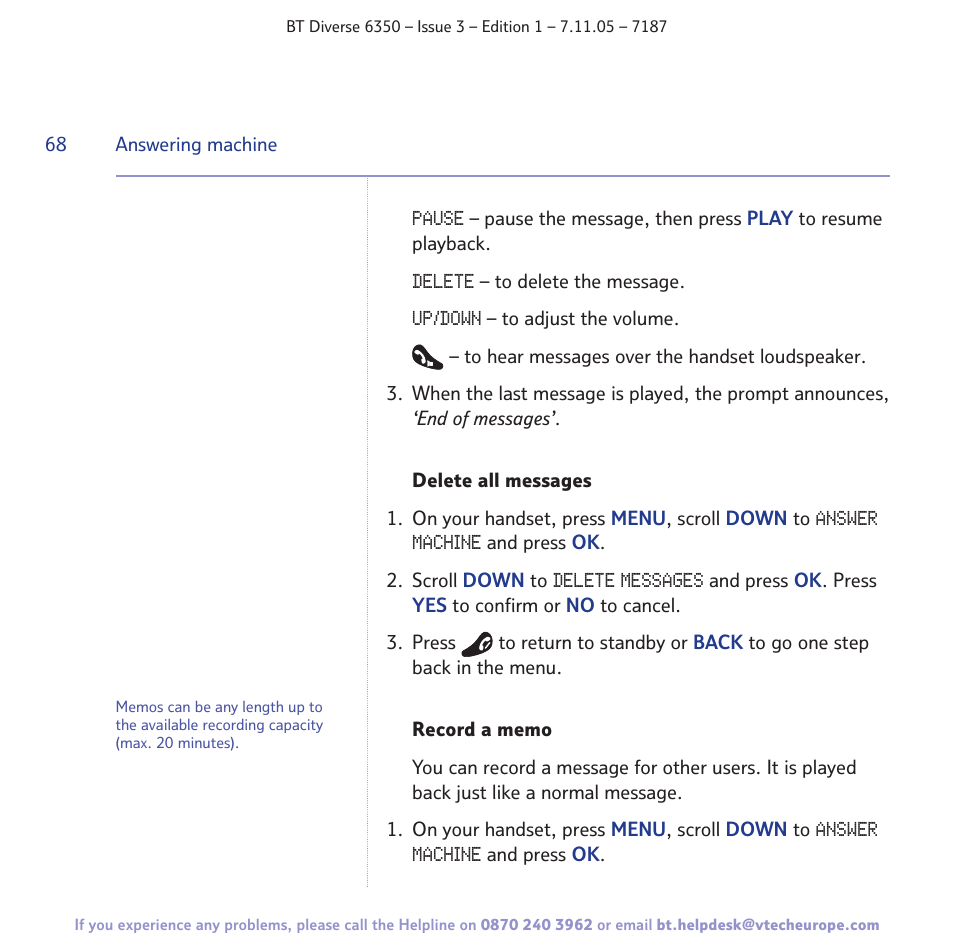 BT Diverse 6350 User Manual | Page 68 / 96