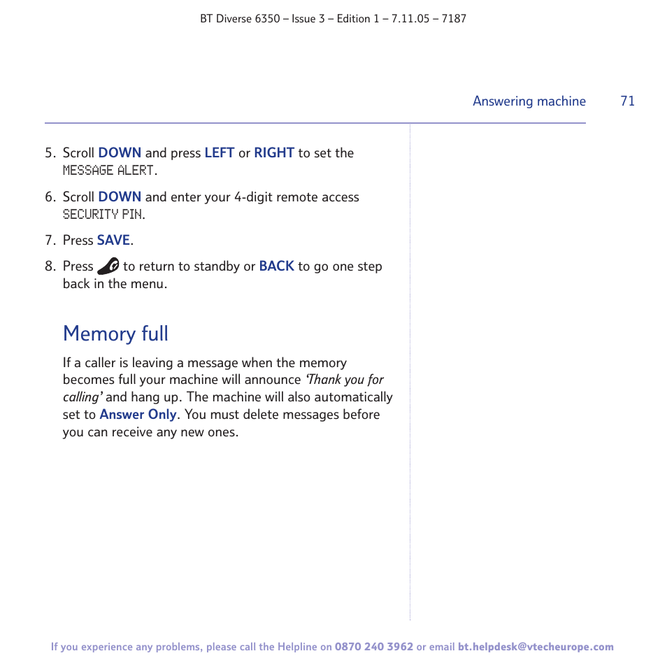 BT Diverse 6350 User Manual | Page 71 / 96