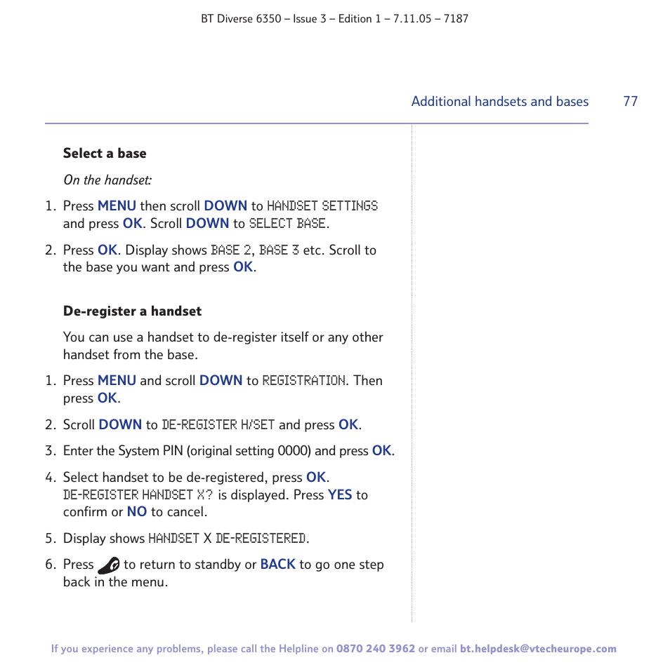BT Diverse 6350 User Manual | Page 77 / 96