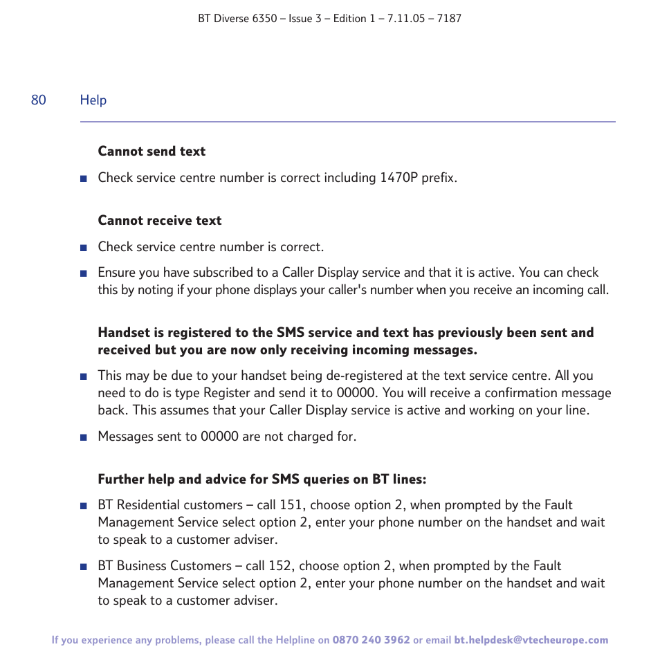 BT Diverse 6350 User Manual | Page 80 / 96