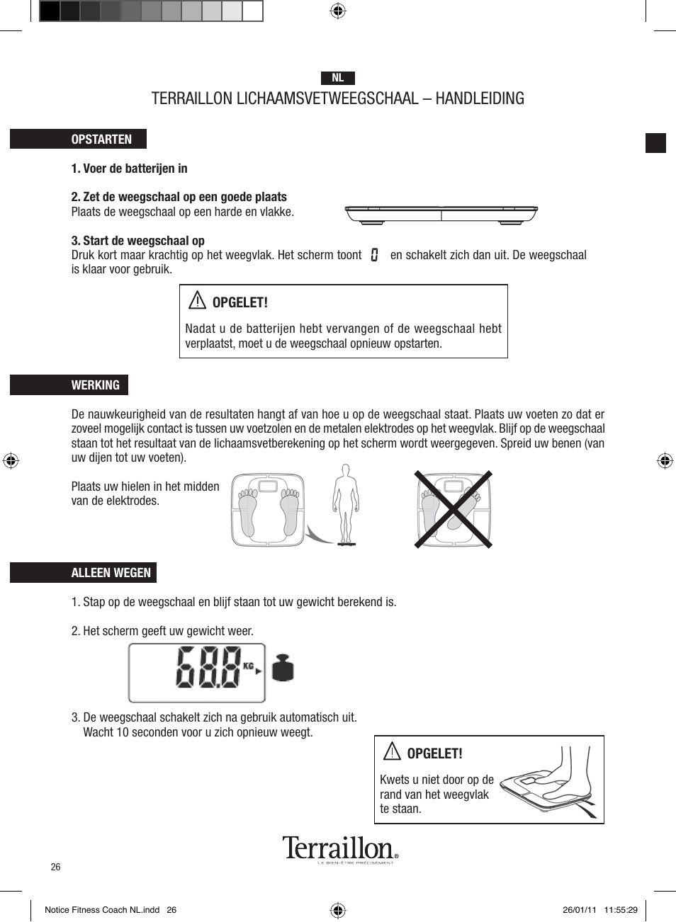 Terraillon lichaamsvetweegschaal – handleiding | Terraillon Fitness Coach Style User Manual | Page 26 / 64