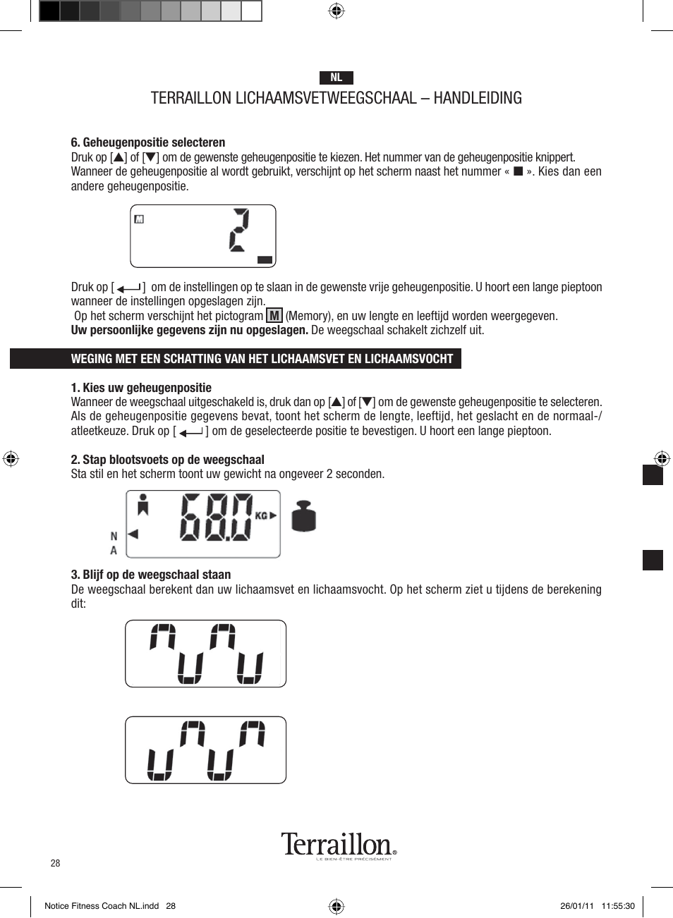 Terraillon lichaamsvetweegschaal – handleiding | Terraillon Fitness Coach Style User Manual | Page 28 / 64