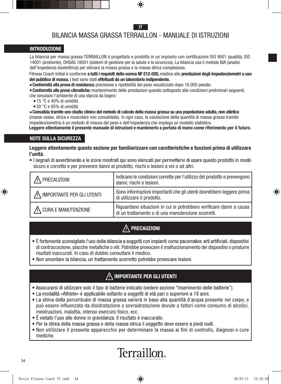 Terraillon Fitness Coach Style User Manual | Page 34 / 64