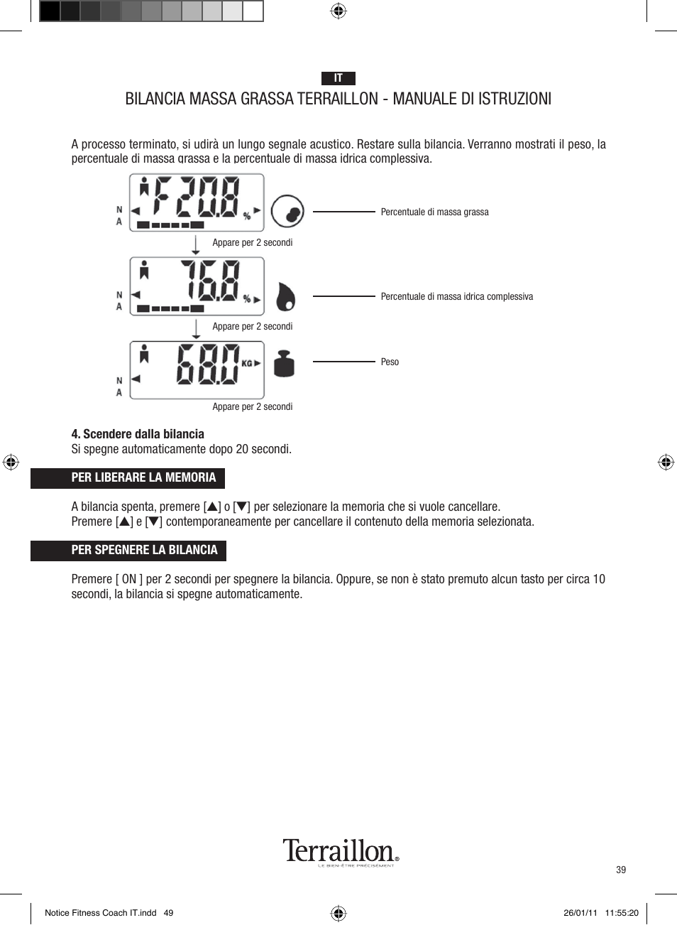 Terraillon Fitness Coach Style User Manual | Page 39 / 64