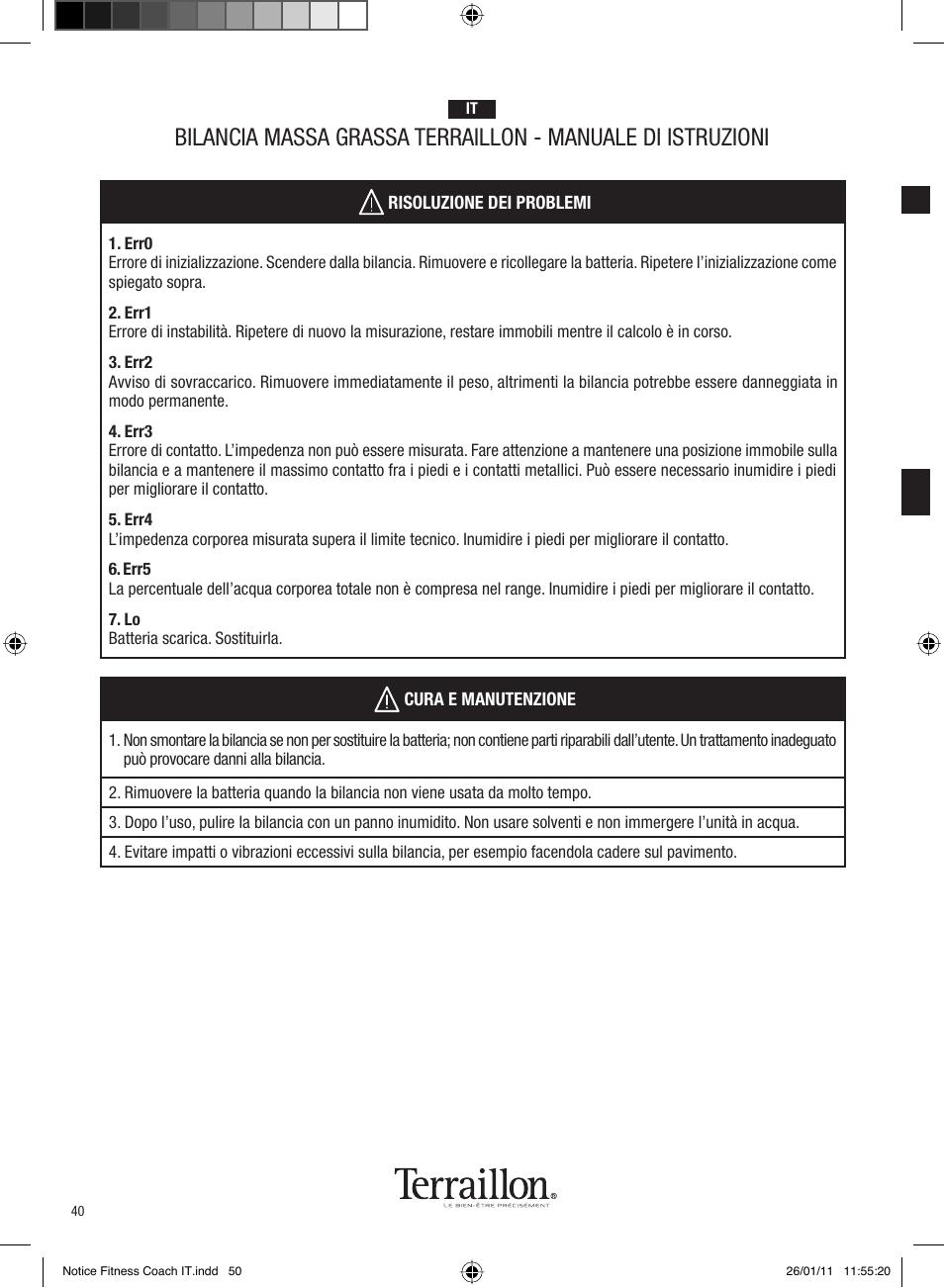 Terraillon Fitness Coach Style User Manual | Page 40 / 64