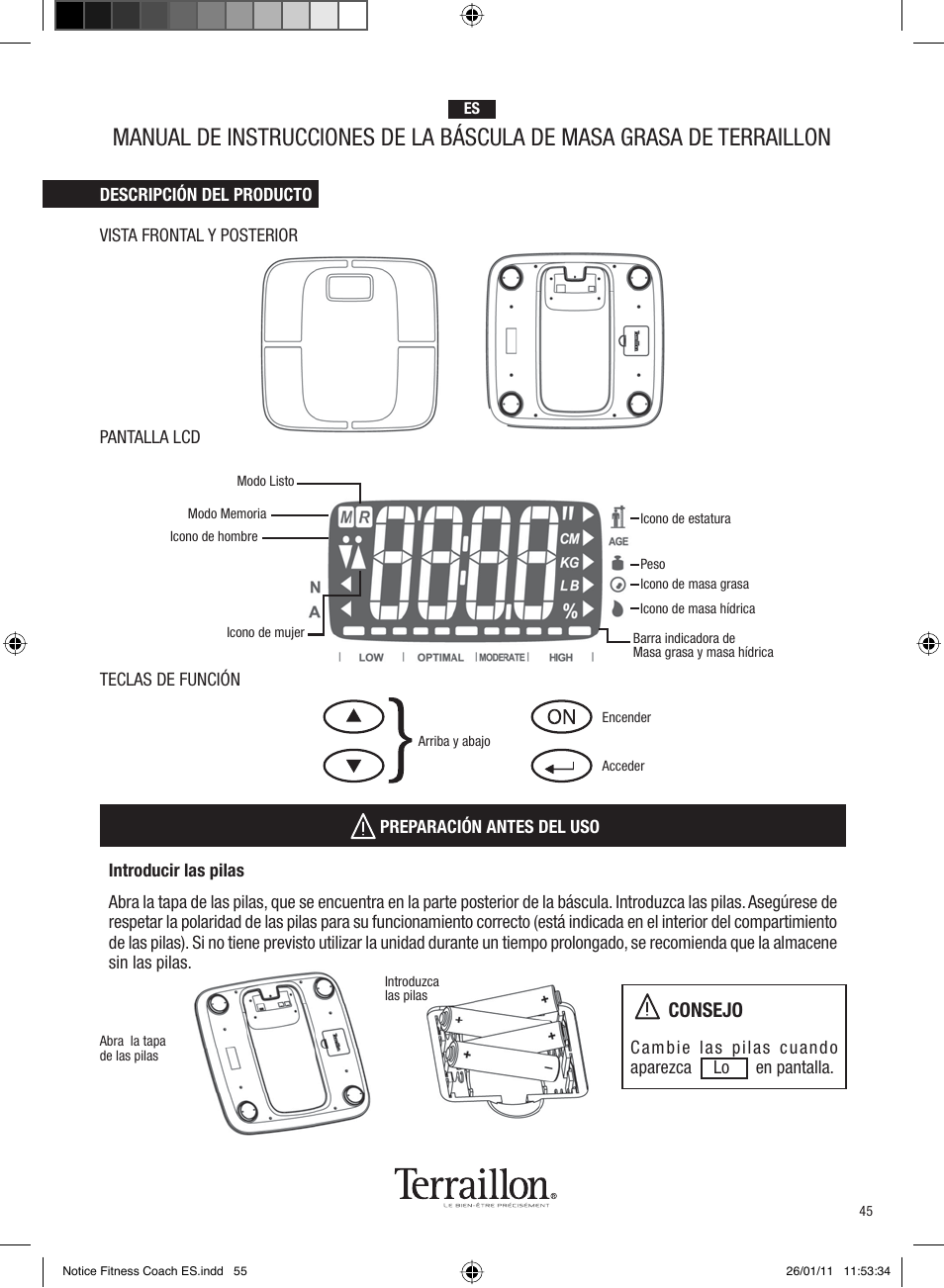 Consejo | Terraillon Fitness Coach Style User Manual | Page 45 / 64