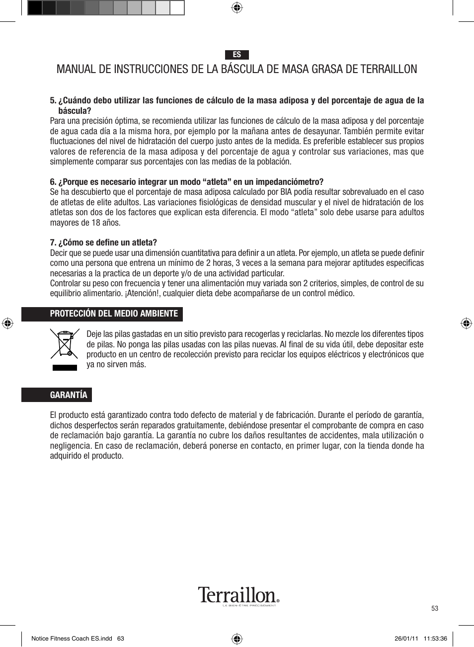 Terraillon Fitness Coach Style User Manual | Page 53 / 64