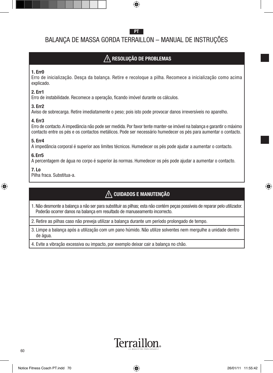 Terraillon Fitness Coach Style User Manual | Page 60 / 64