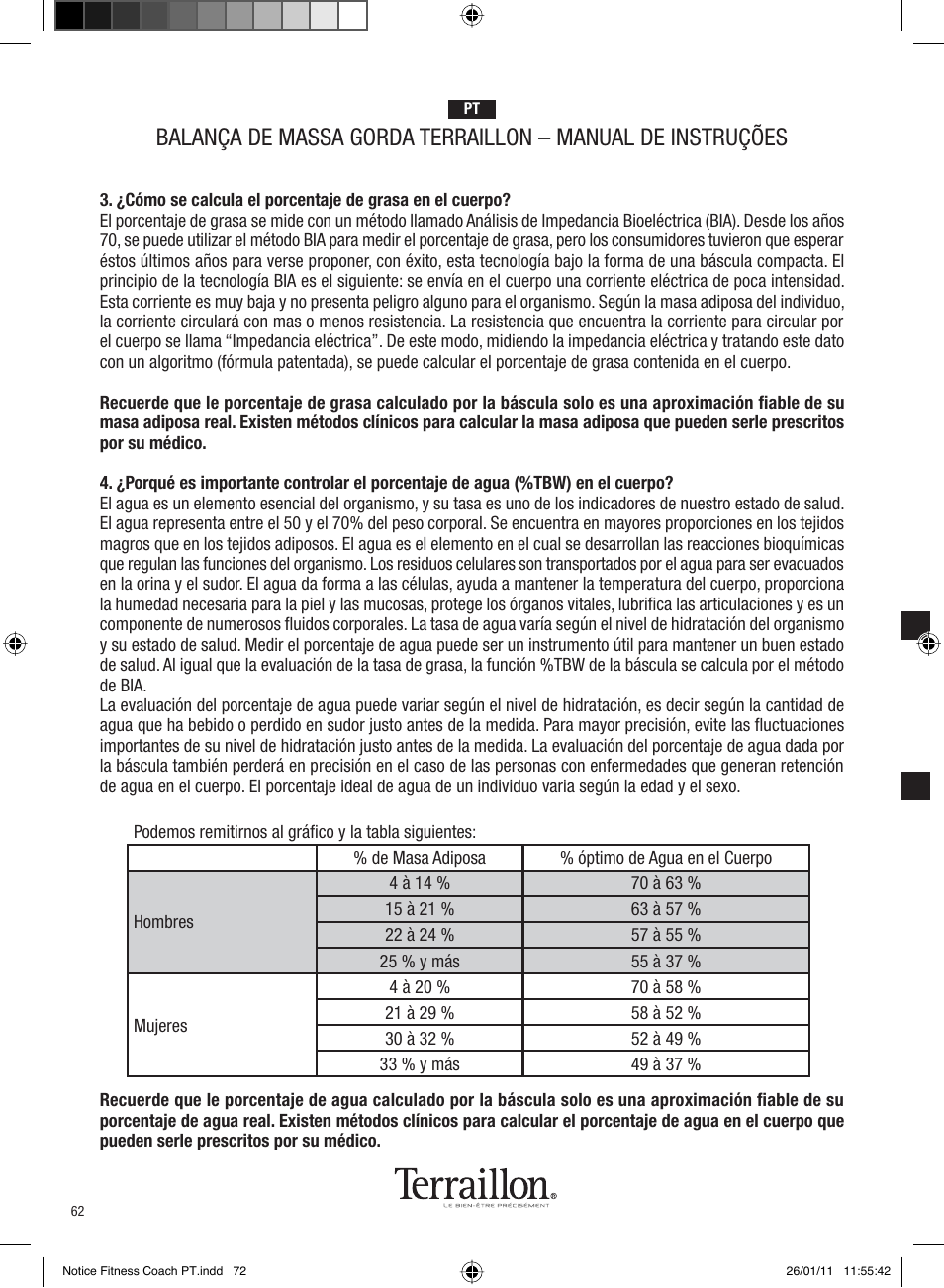 Terraillon Fitness Coach Style User Manual | Page 62 / 64