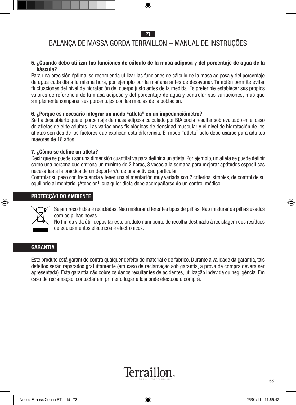 Terraillon Fitness Coach Style User Manual | Page 63 / 64