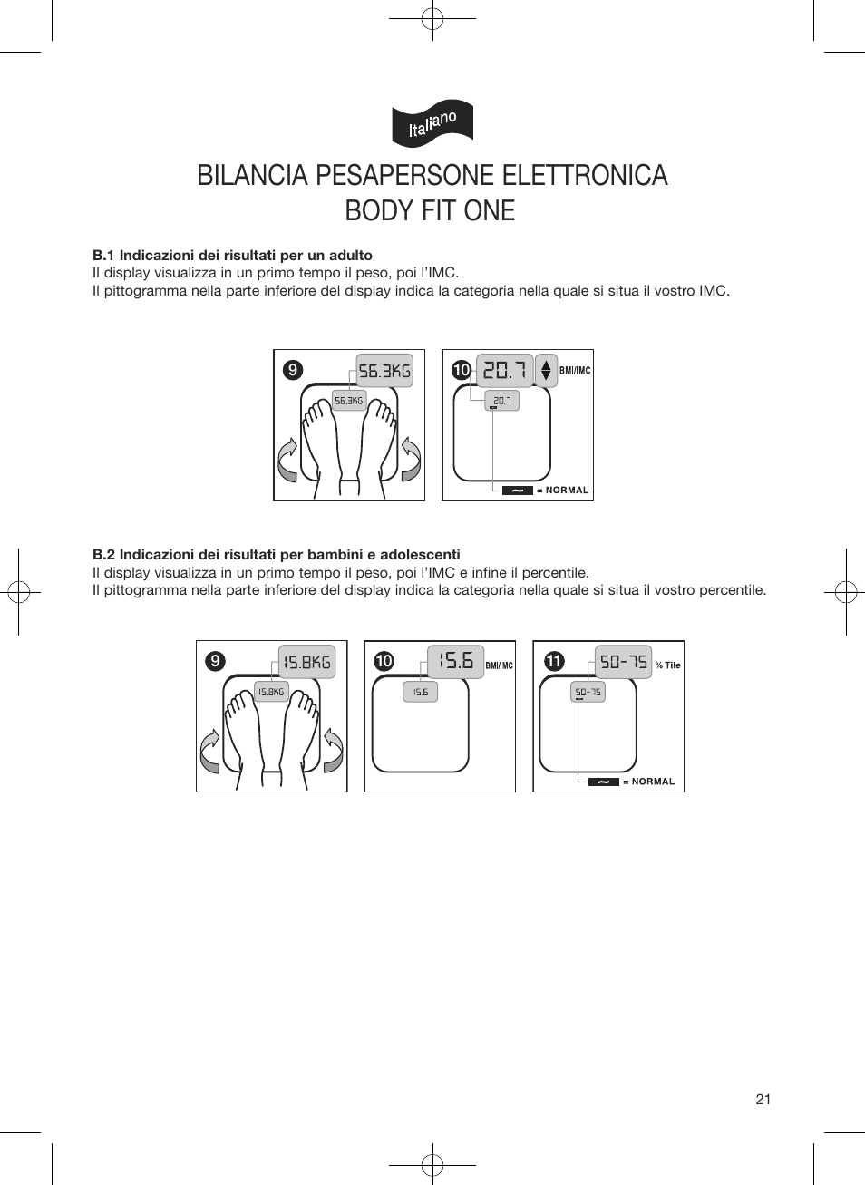 Bilancia pesapersone elettronica, Body fit one | Terraillon Body Fit One User Manual | Page 21 / 42