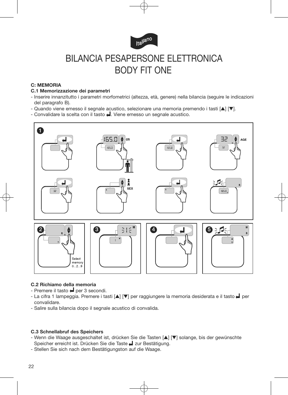 Bilancia pesapersone elettronica, Body fit one | Terraillon Body Fit One User Manual | Page 22 / 42