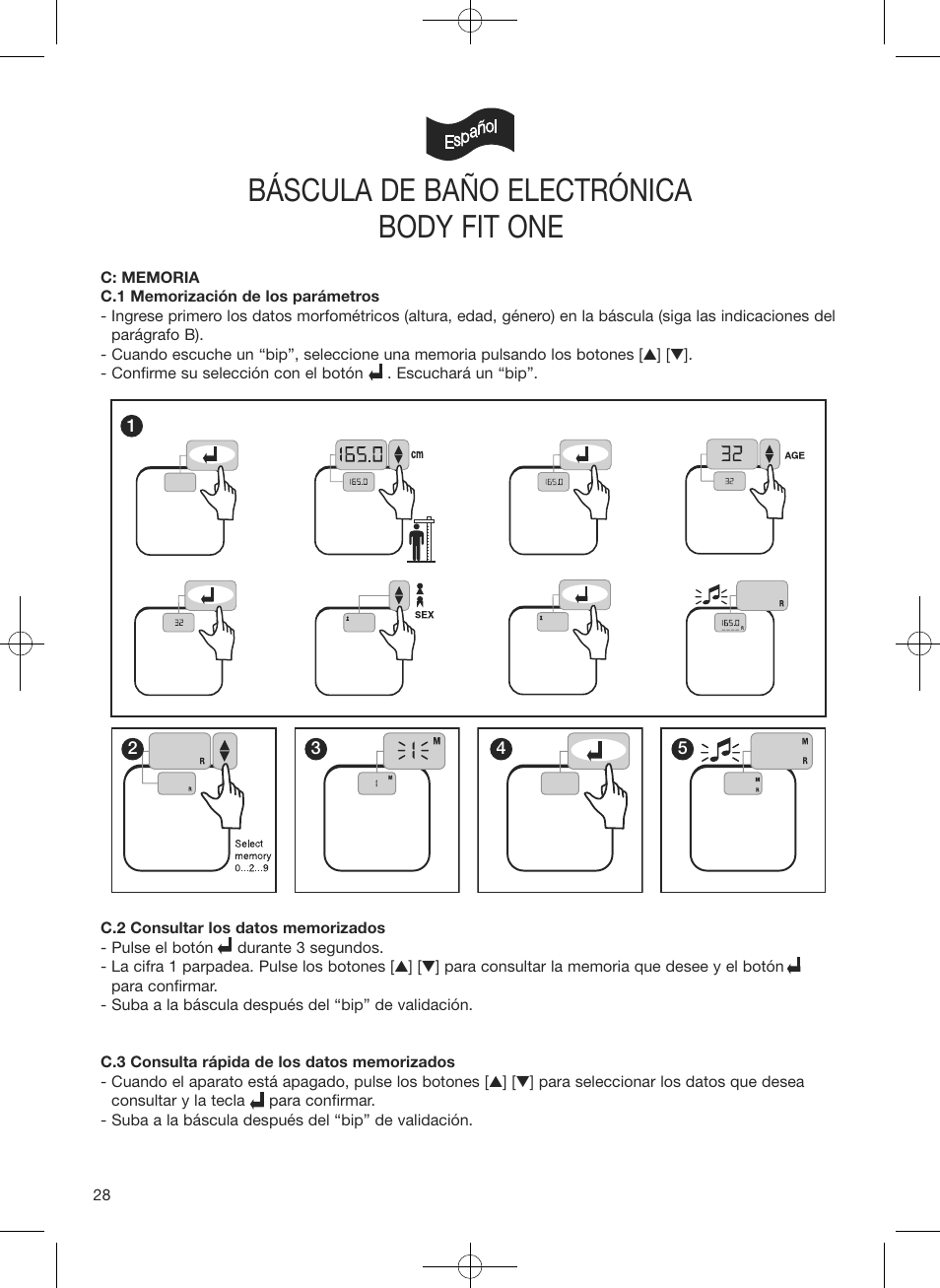 Báscula de baño electrónica, Body fit one | Terraillon Body Fit One User Manual | Page 28 / 42