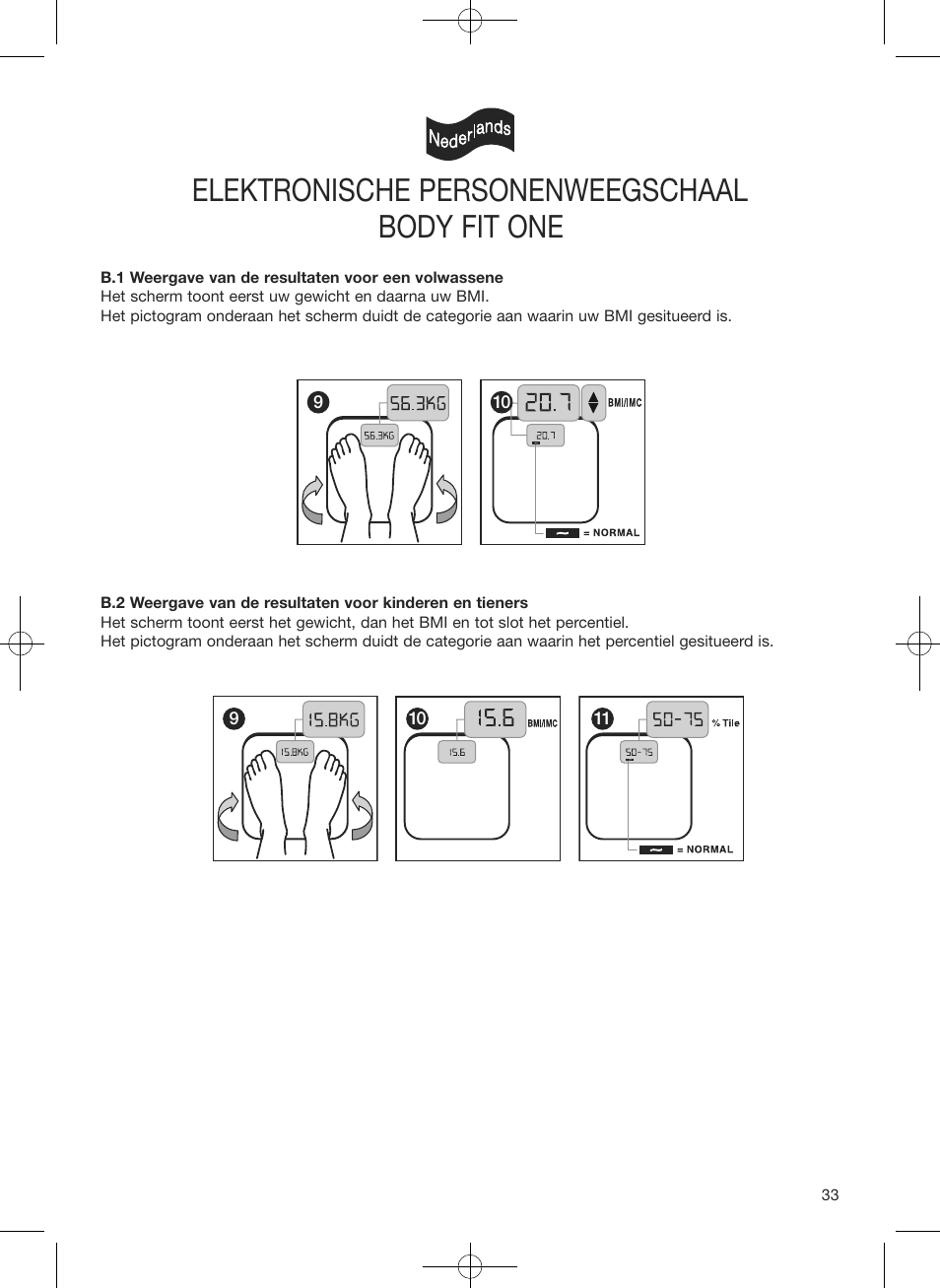 Elektronische personenweegschaal, Body fit one | Terraillon Body Fit One User Manual | Page 33 / 42