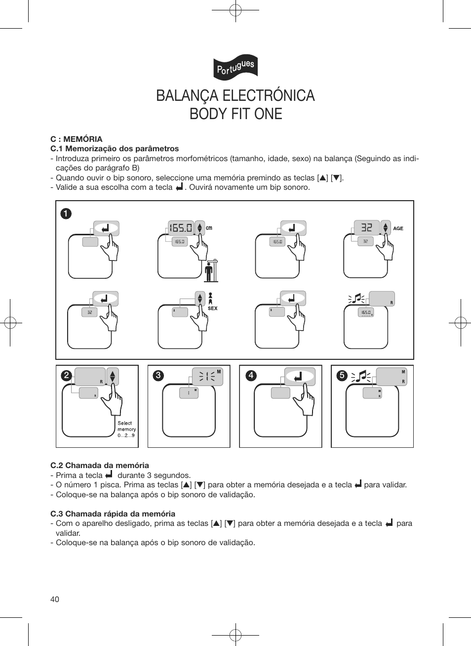 Balança electrónica, Body fit one | Terraillon Body Fit One User Manual | Page 40 / 42