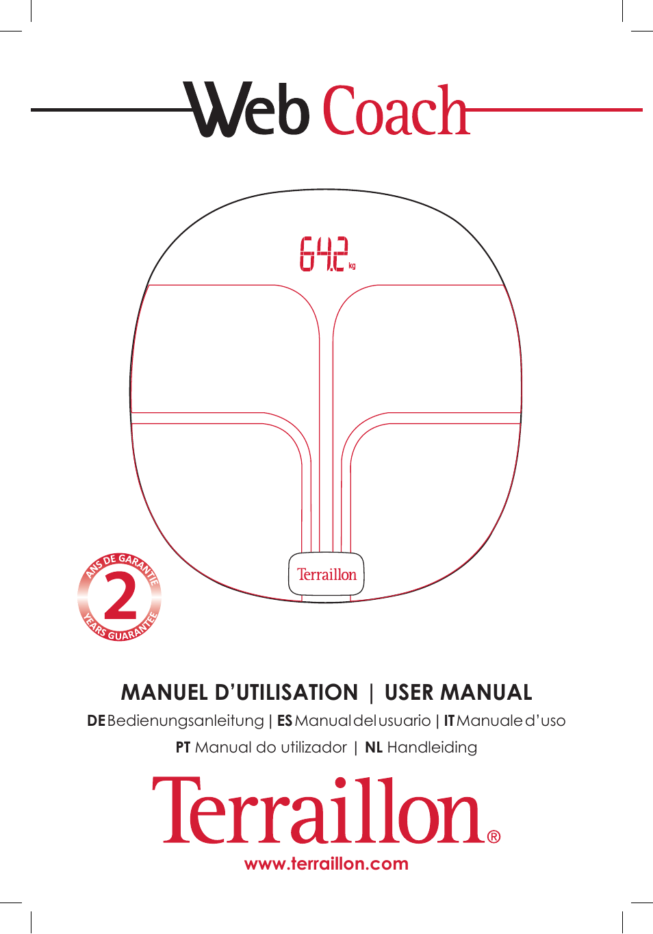 Terraillon Web Coach Pop Blanc User Manual | 20 pages