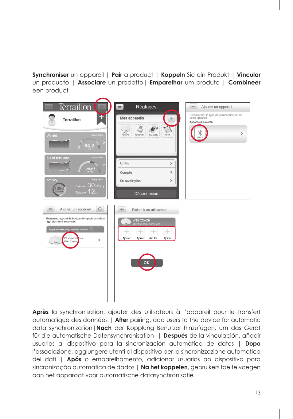 Terraillon Web Coach Pop Blanc User Manual | Page 13 / 20