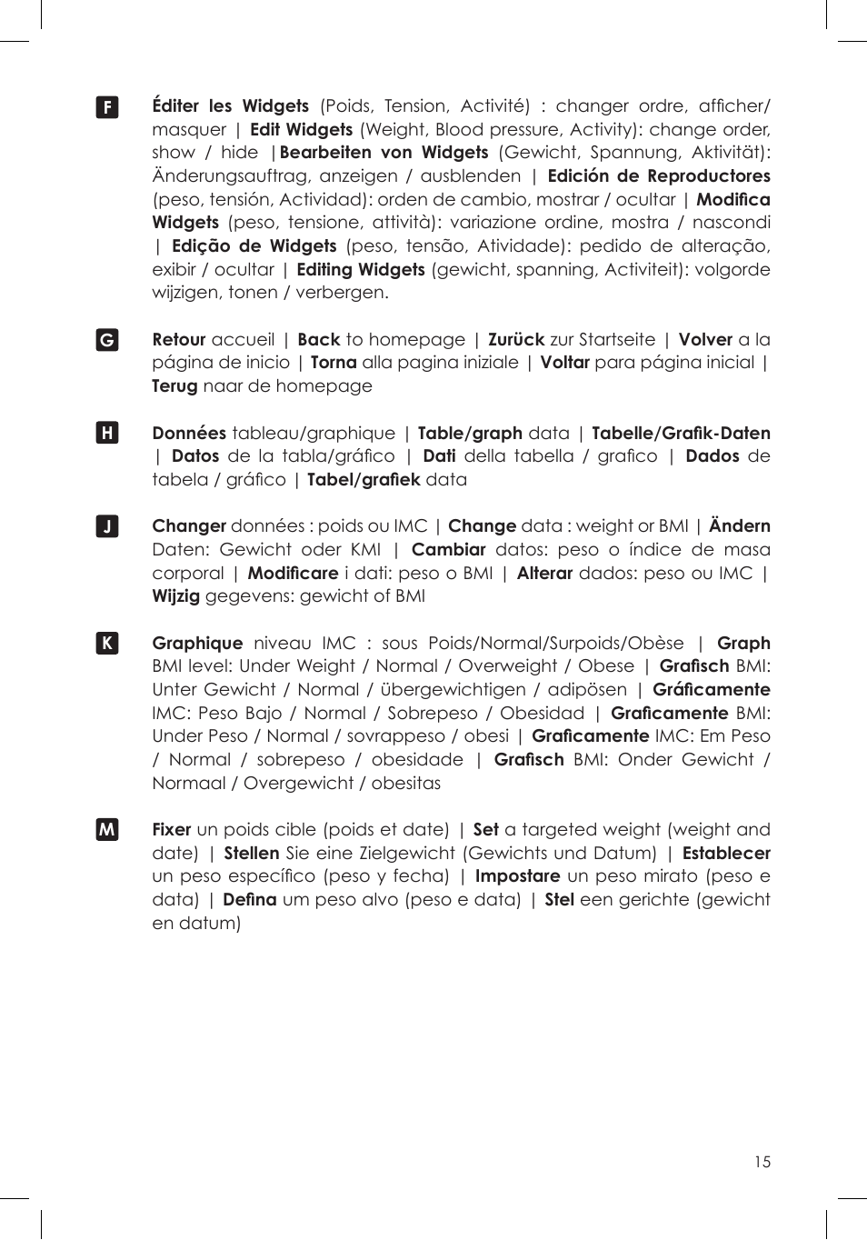 Terraillon Web Coach Pop Blanc User Manual | Page 15 / 20