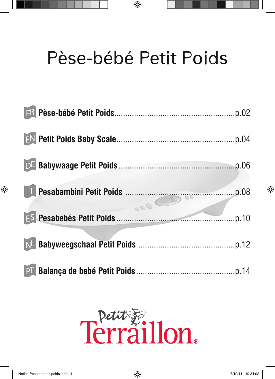 Terraillon Petit Poids User Manual | 16 pages